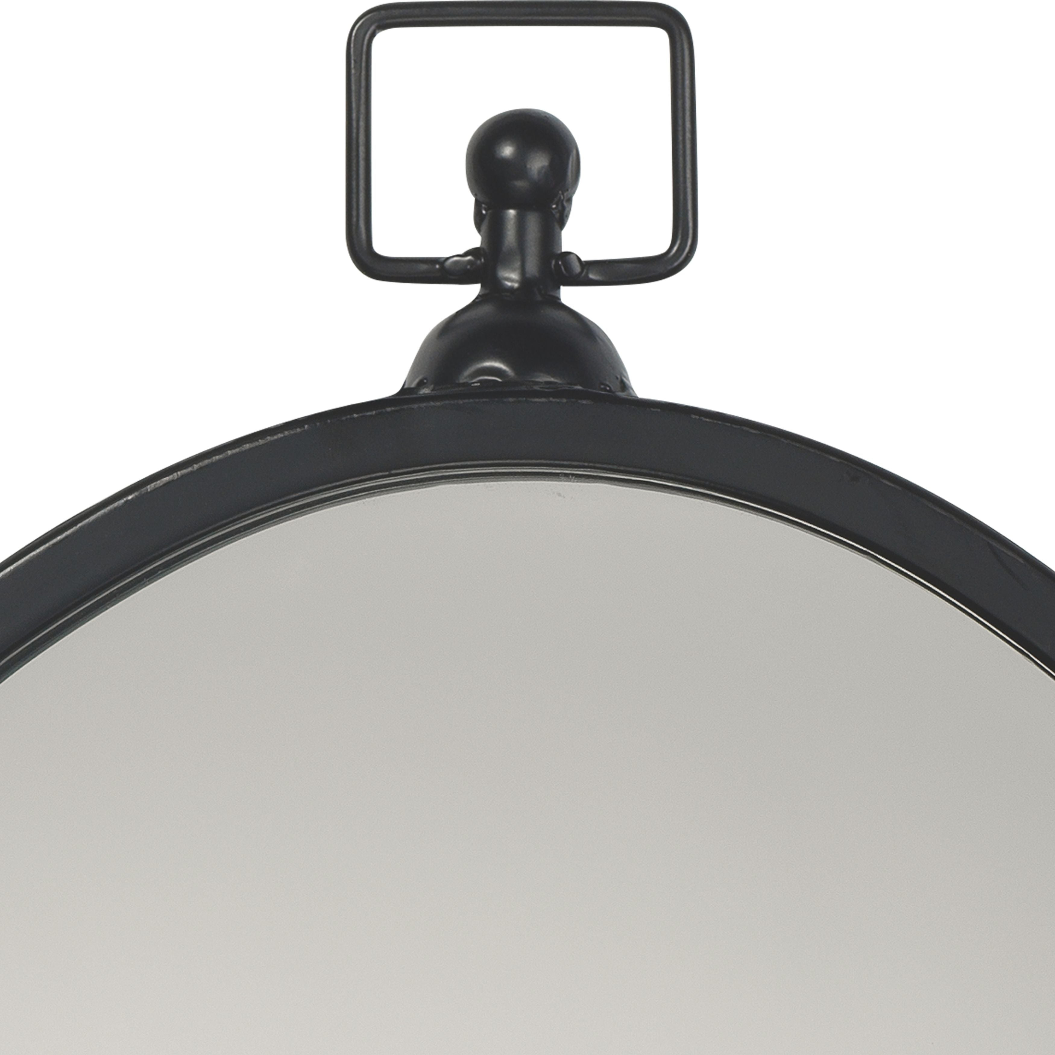 Wade Iron Oval Wall Mirror by Jamie Young