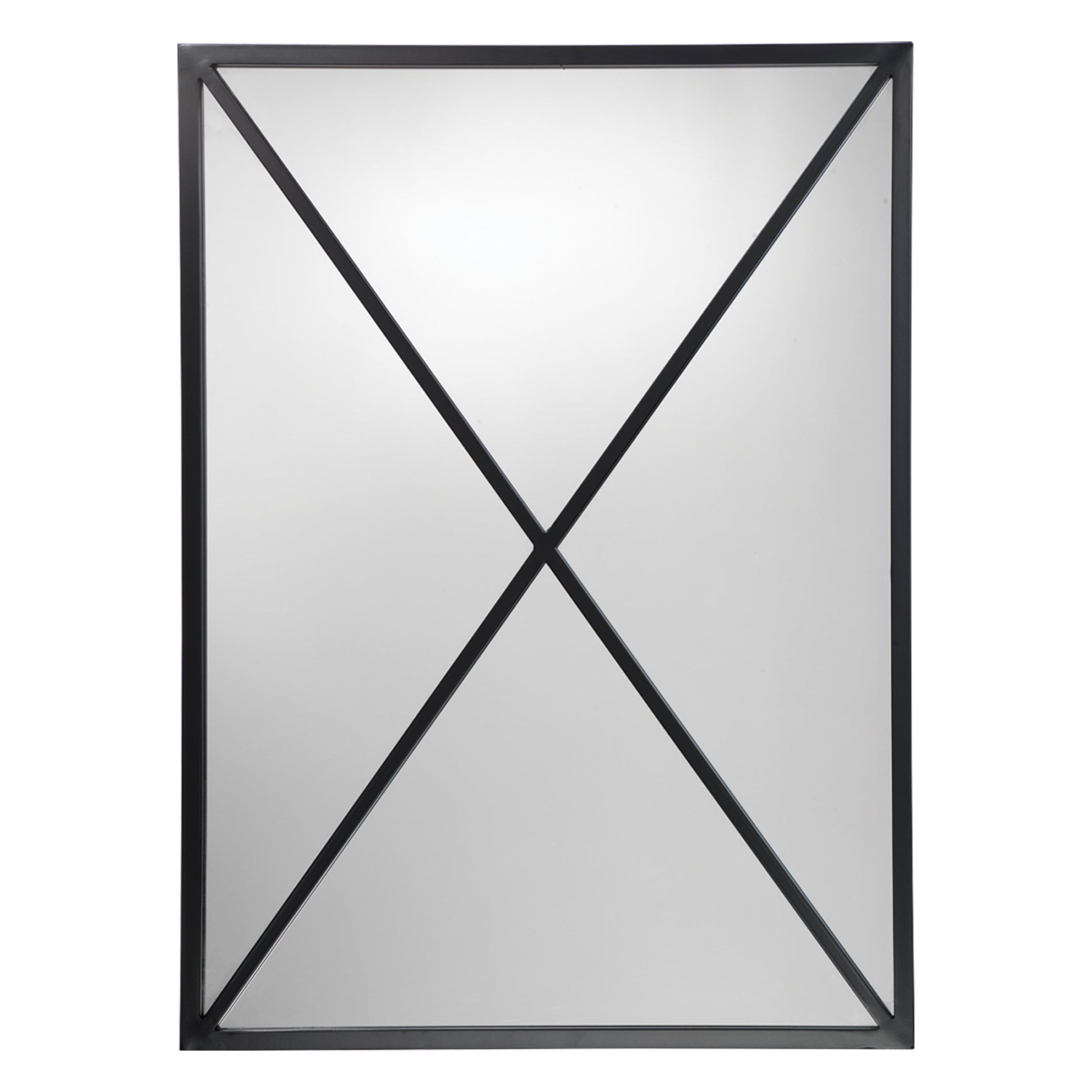 Xander Iron Rectangle Wall Mirror by Jamie Young