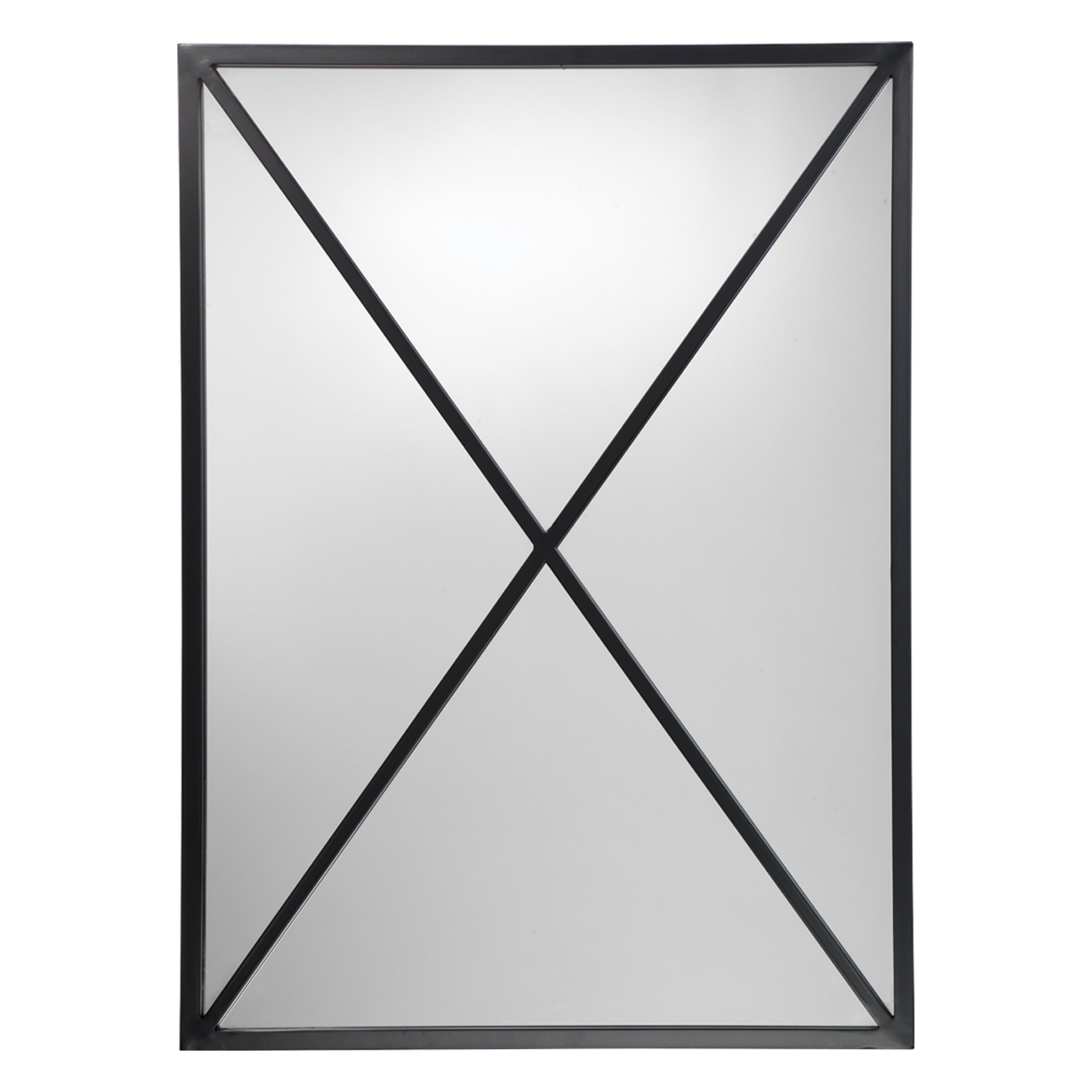 Xander Iron Rectangle Wall Mirror by Jamie Young
