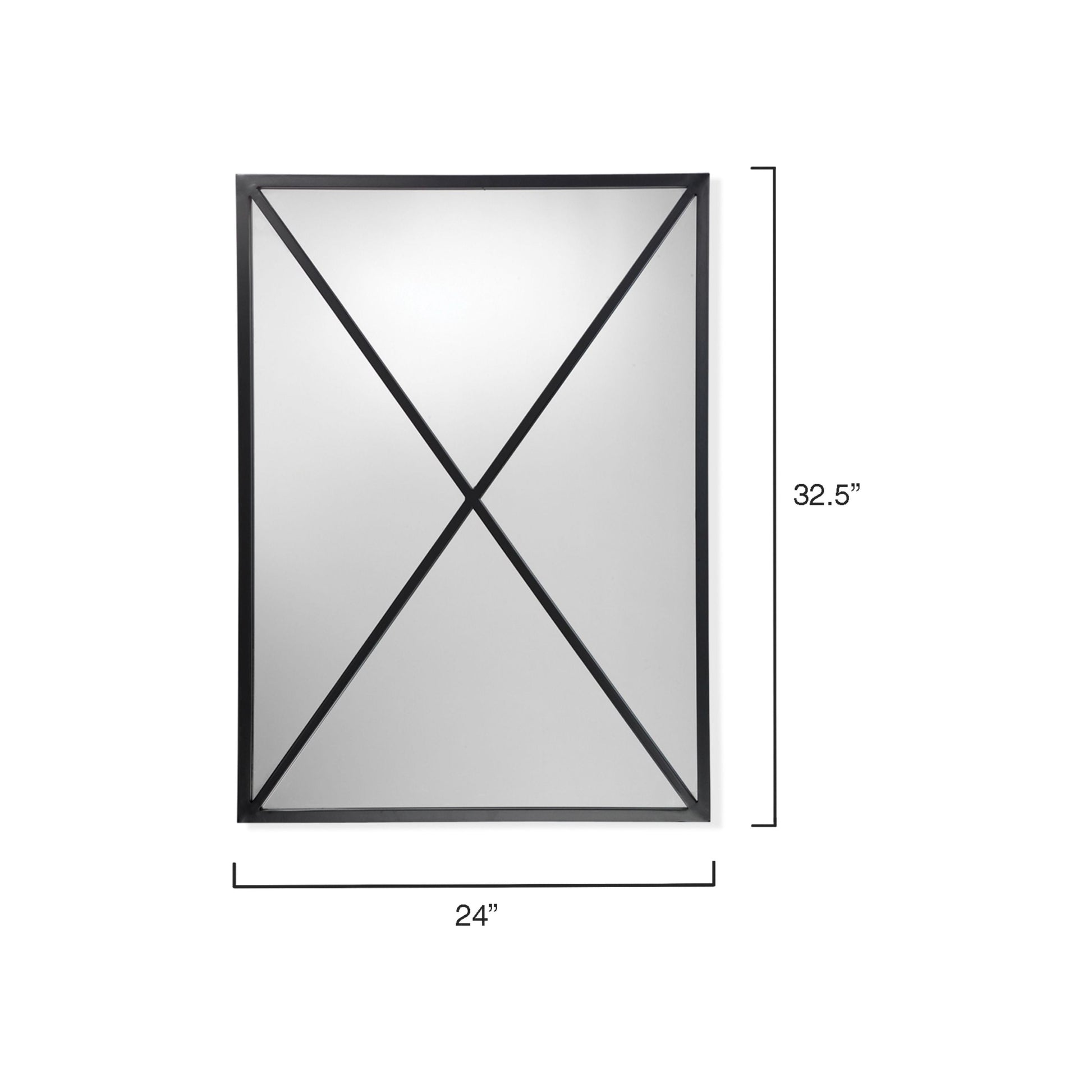Xander Iron Rectangle Wall Mirror by Jamie Young