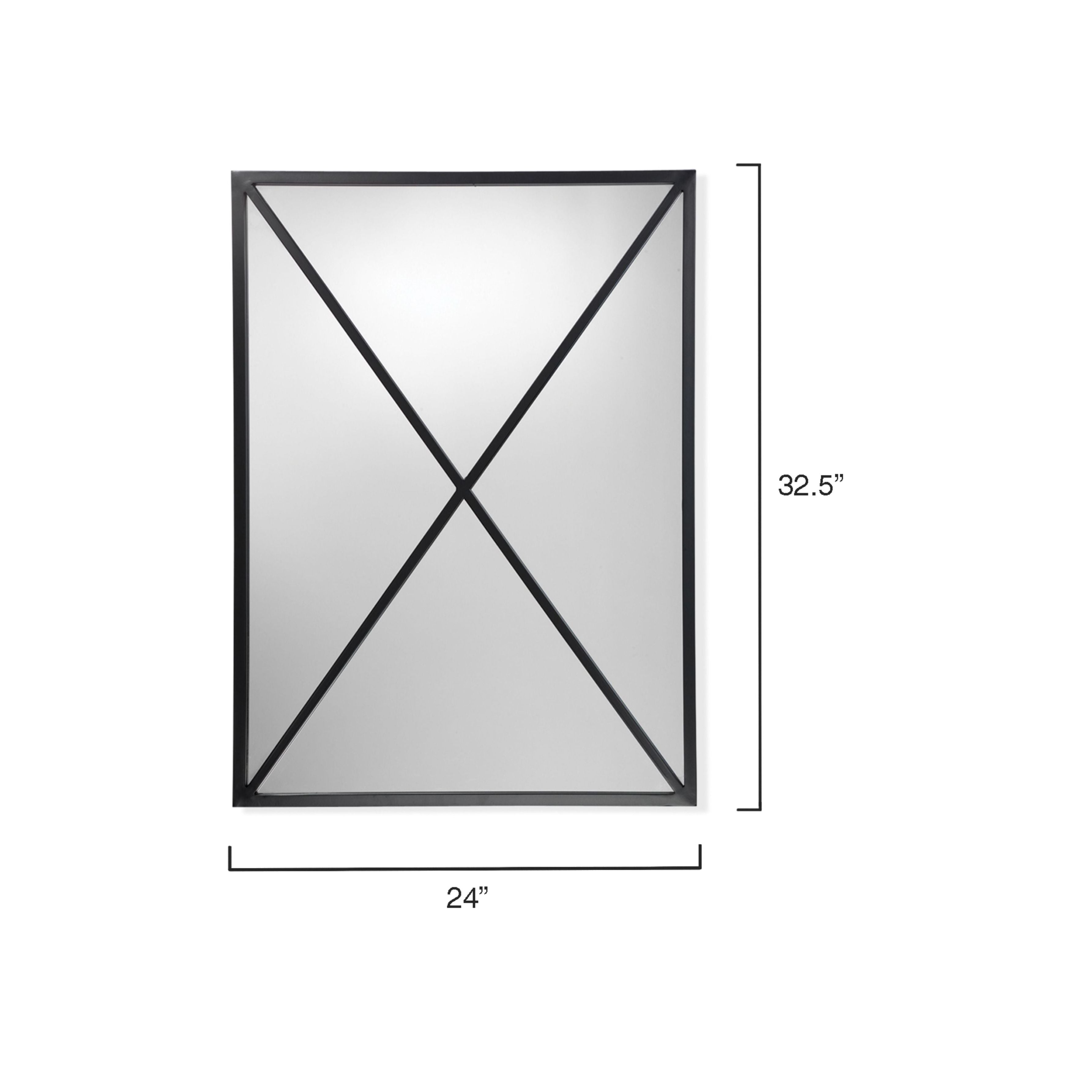 Xander Iron Rectangle Wall Mirror by Jamie Young