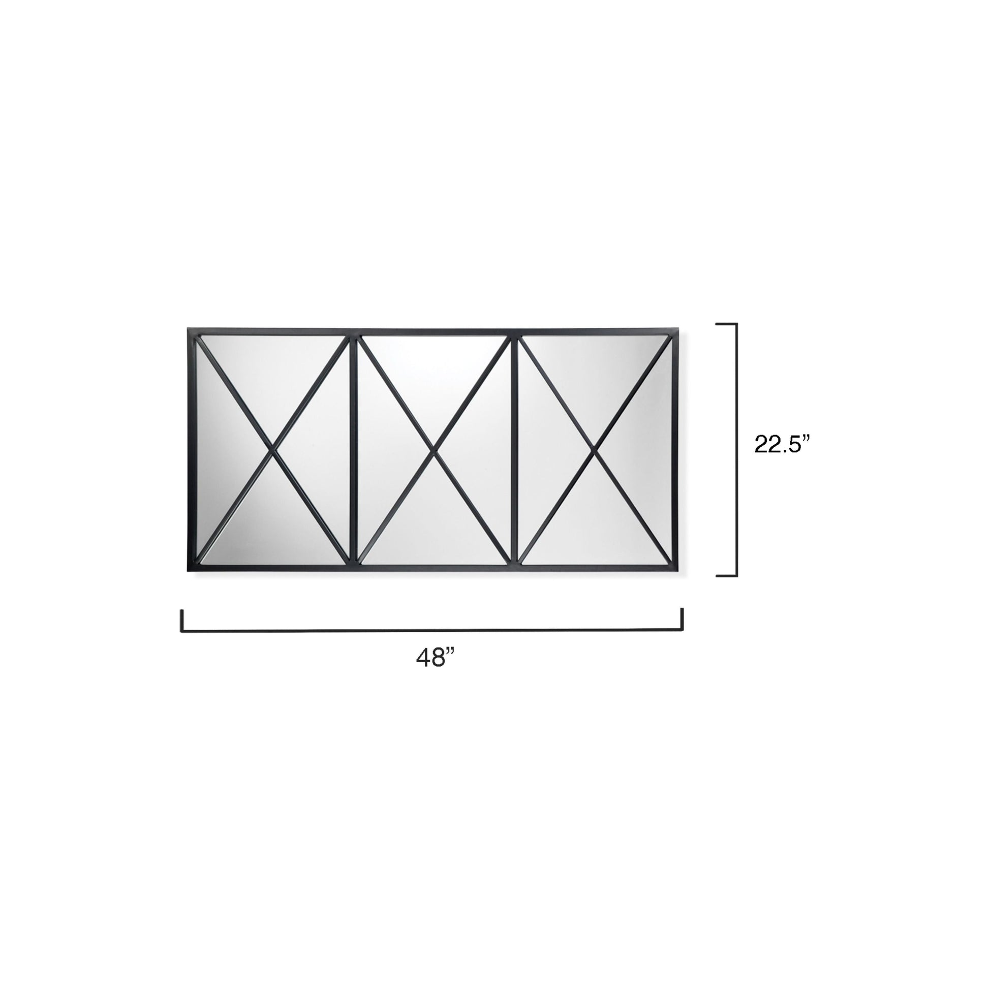 Xyla Iron Rectangle Wall Mirror by Jamie Young