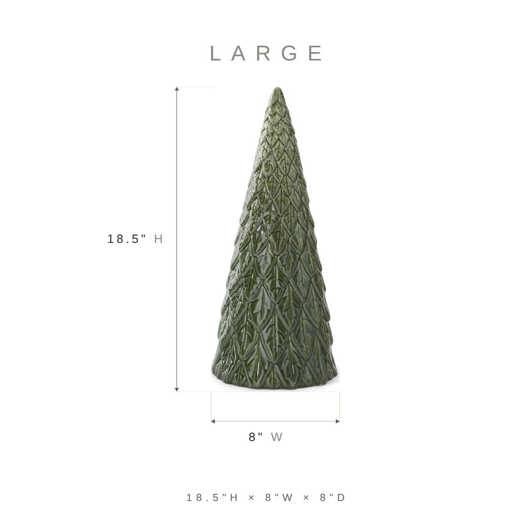Ceramic Green Leaf Christmas Tree