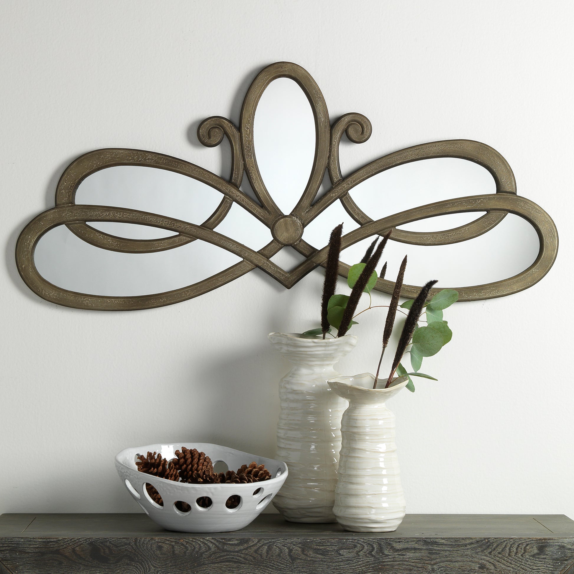 Scroll Wood Wall Mirror by Jamie Young