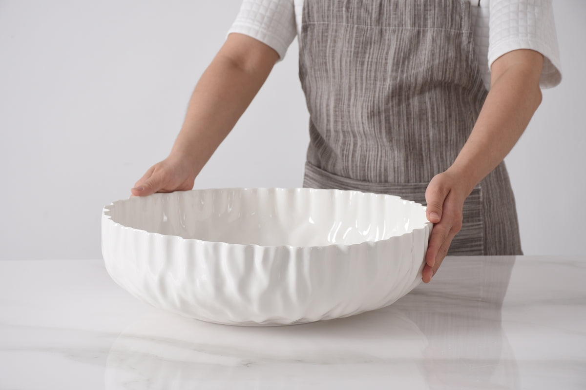 Mascali Bianca Extra Large Shallow Bowl | Pampa Bay by Pampa Bay
