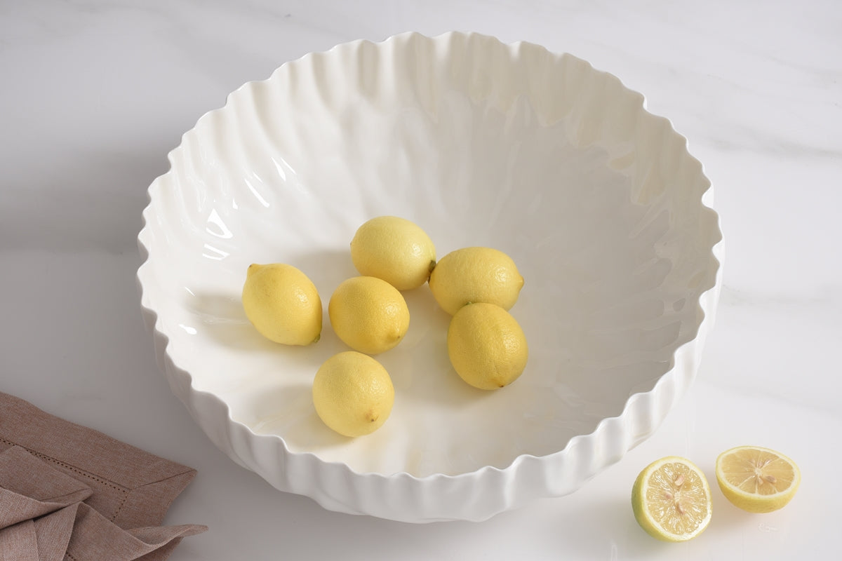 Mascali Bianca Extra Large Shallow Bowl | Pampa Bay by Pampa Bay