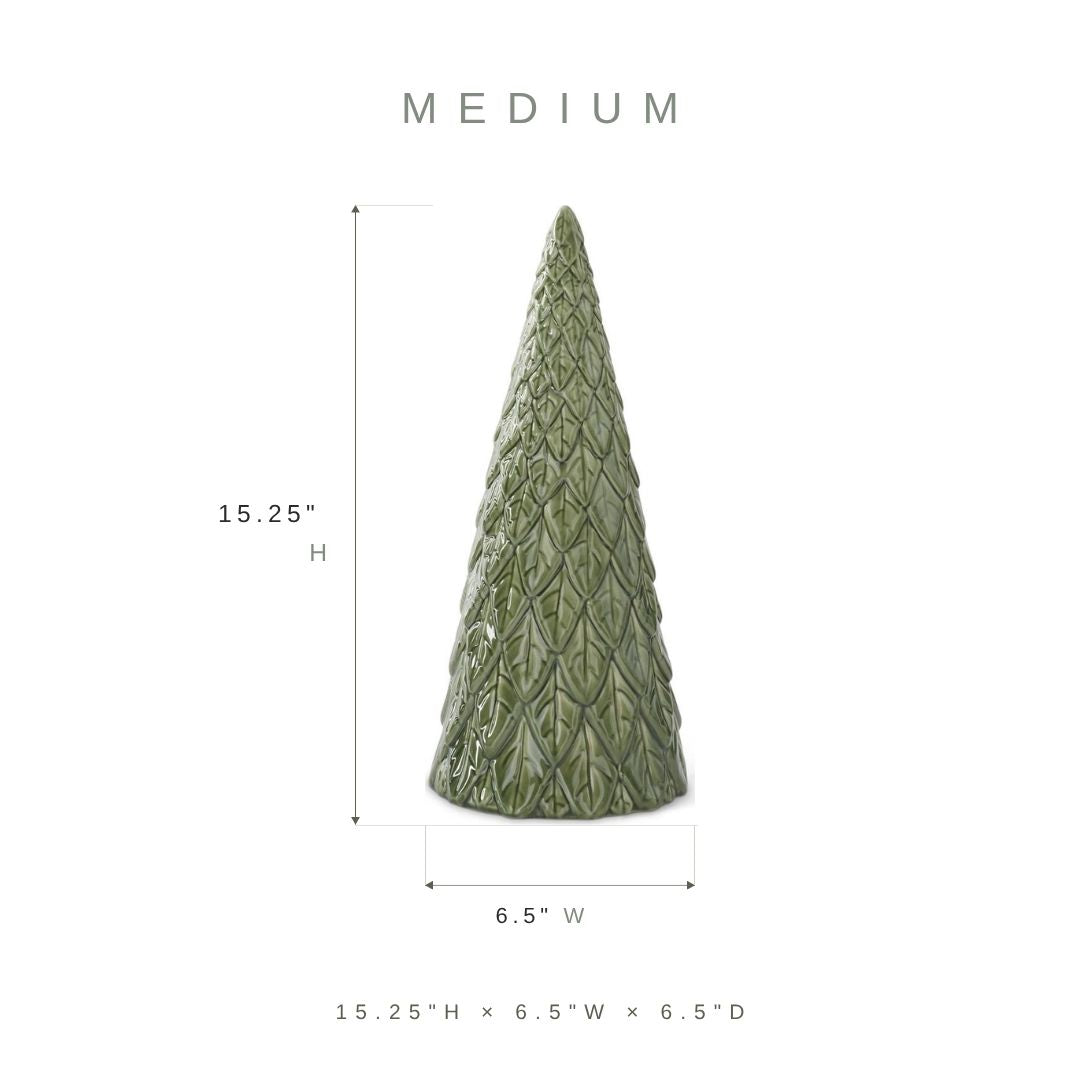 Ceramic Green Leaf Christmas Tree