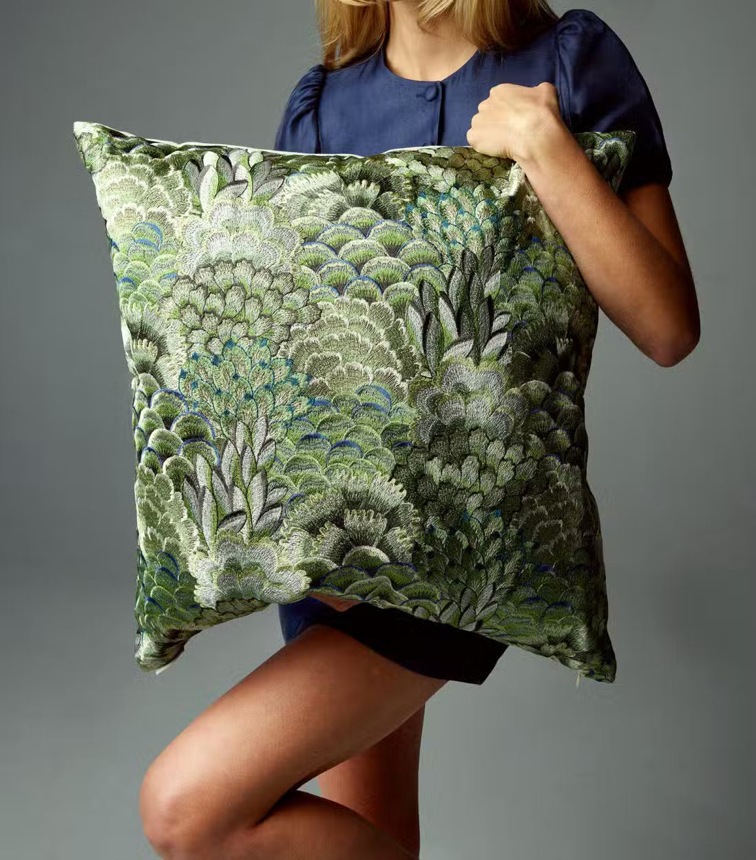 Milla Square Pillow, Clover, 24 x 24 | D.V. KAP Home by DV KAP Home