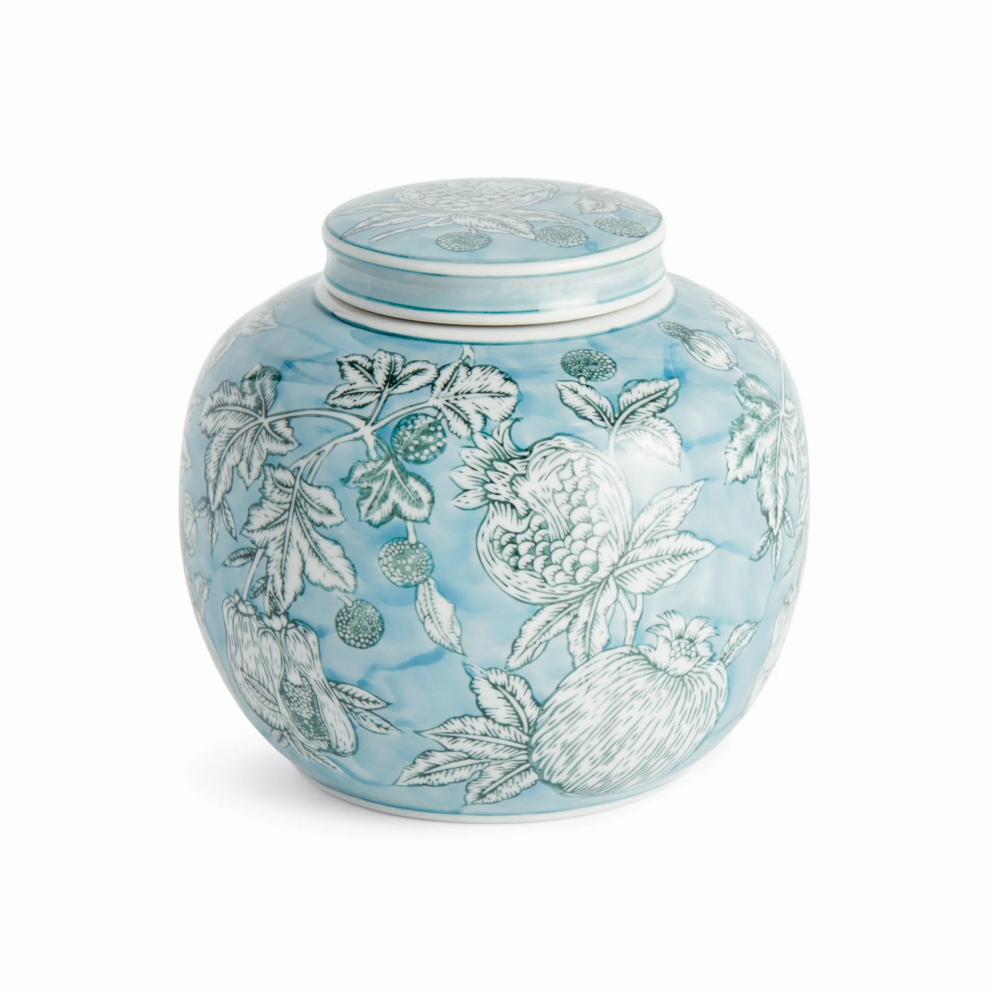 Pomegranate Sketch Lidded Jar – Light Blue | Napa Home & Garden by Napa Home & Garden