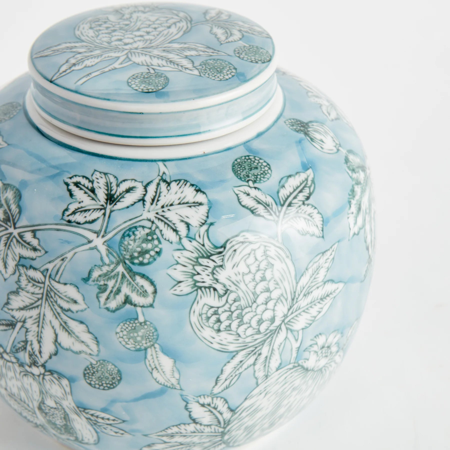 Pomegranate Sketch Lidded Jar – Light Blue | Napa Home & Garden by Napa Home & Garden