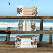 Curated Coastal Package of Off-White Book Covers for Decor by E Lawrence