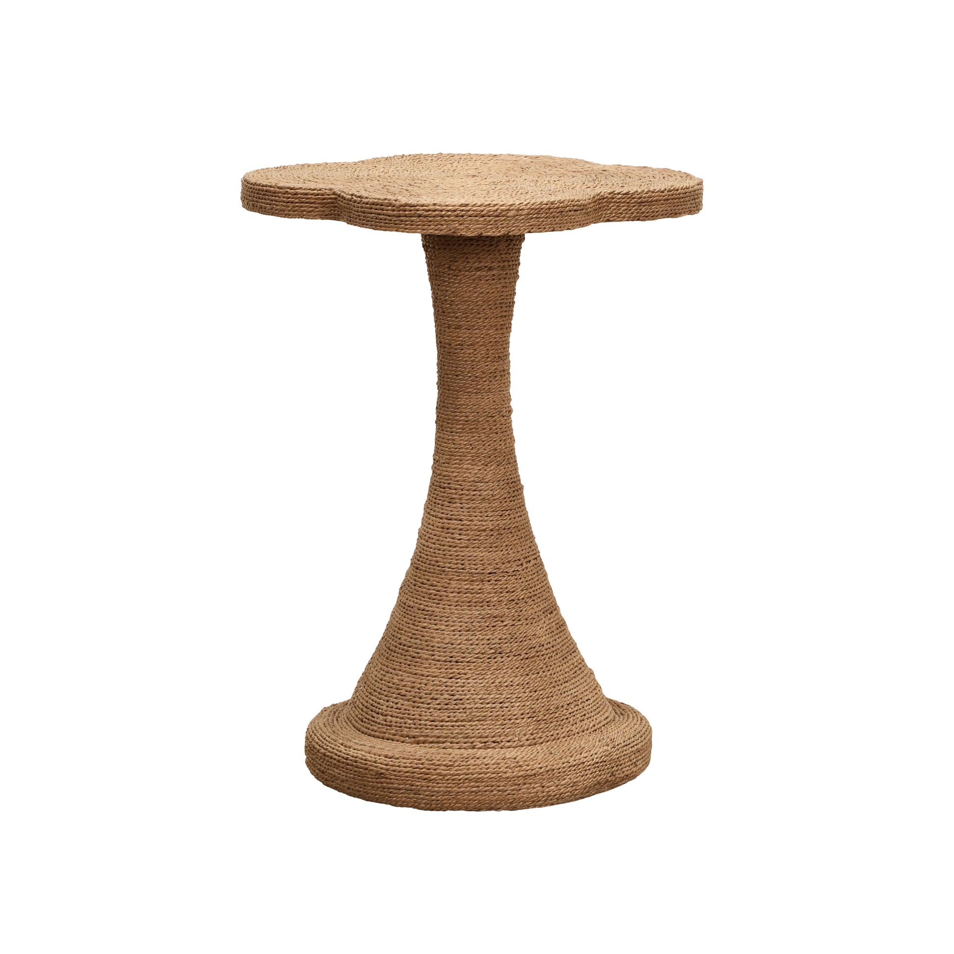 Primrose Side Table – Clover Top Wrapped Rope | Worlds Away by Worlds Away