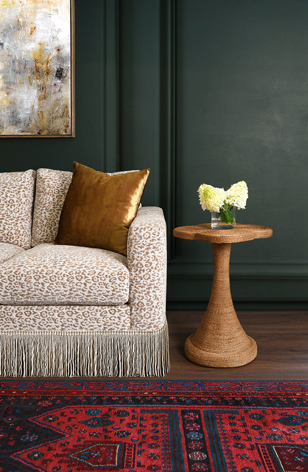 Primrose Side Table – Clover Top Wrapped Rope | Worlds Away by Worlds Away
