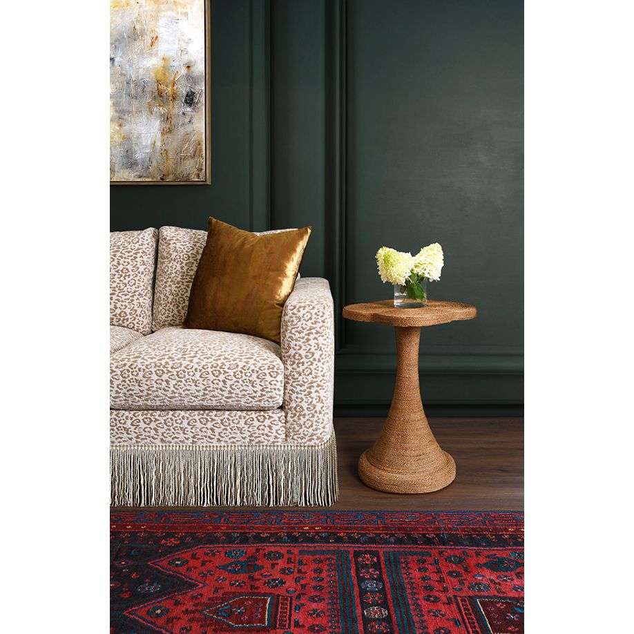 Primrose Side Table – Clover Top Wrapped Rope | Worlds Away by Worlds Away
