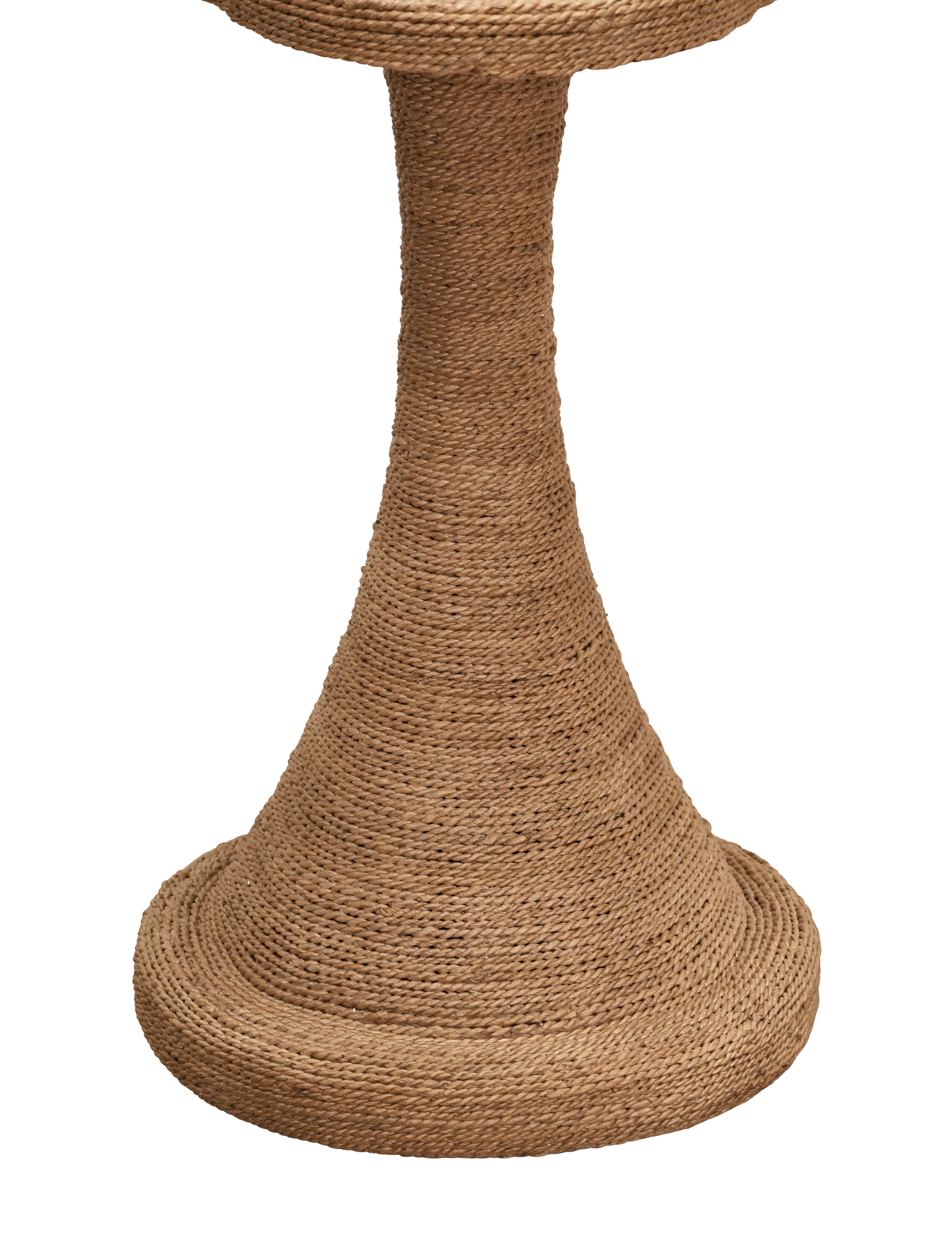 Primrose Side Table – Clover Top Wrapped Rope | Worlds Away by Worlds Away