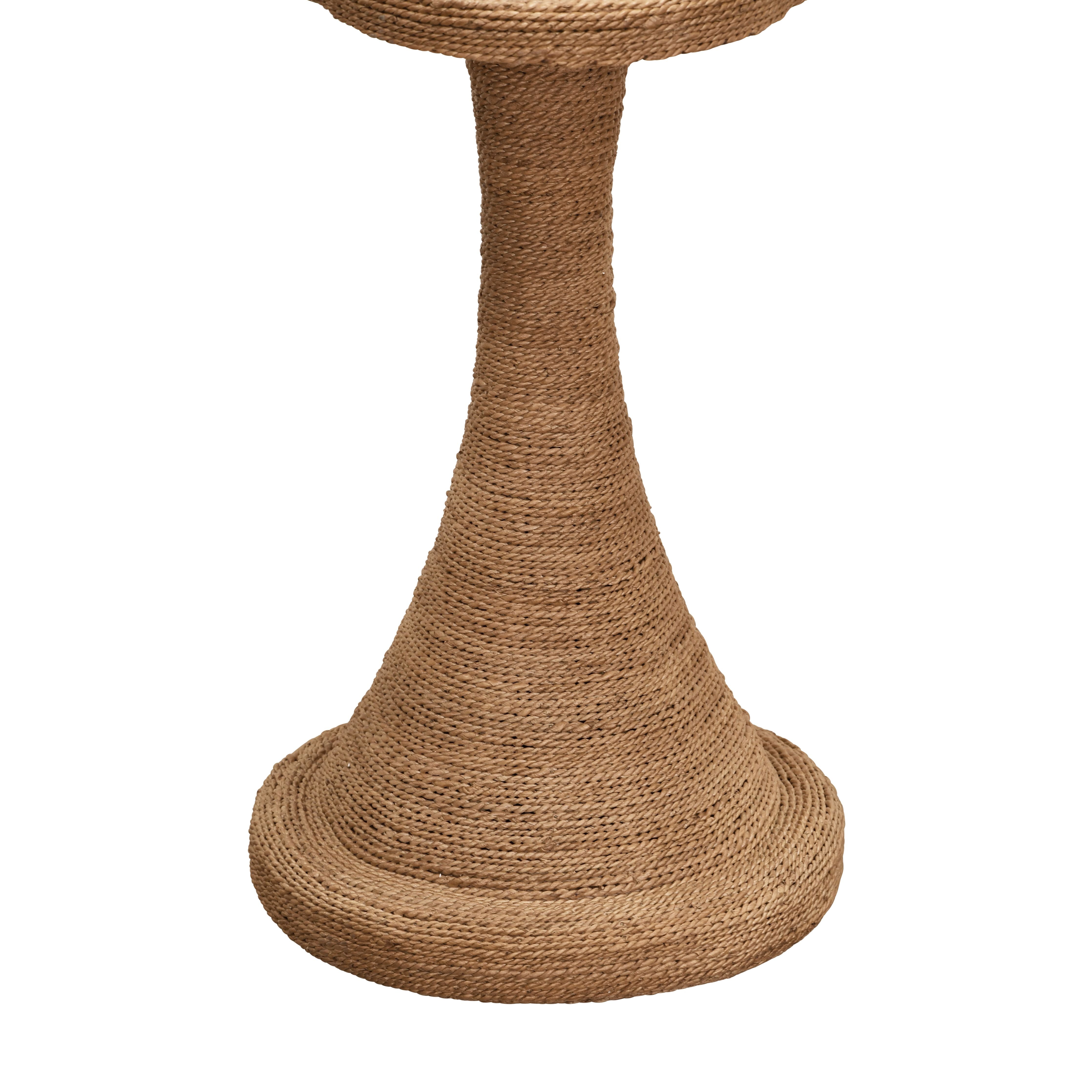Primrose Side Table – Clover Top Wrapped Rope | Worlds Away by Worlds Away