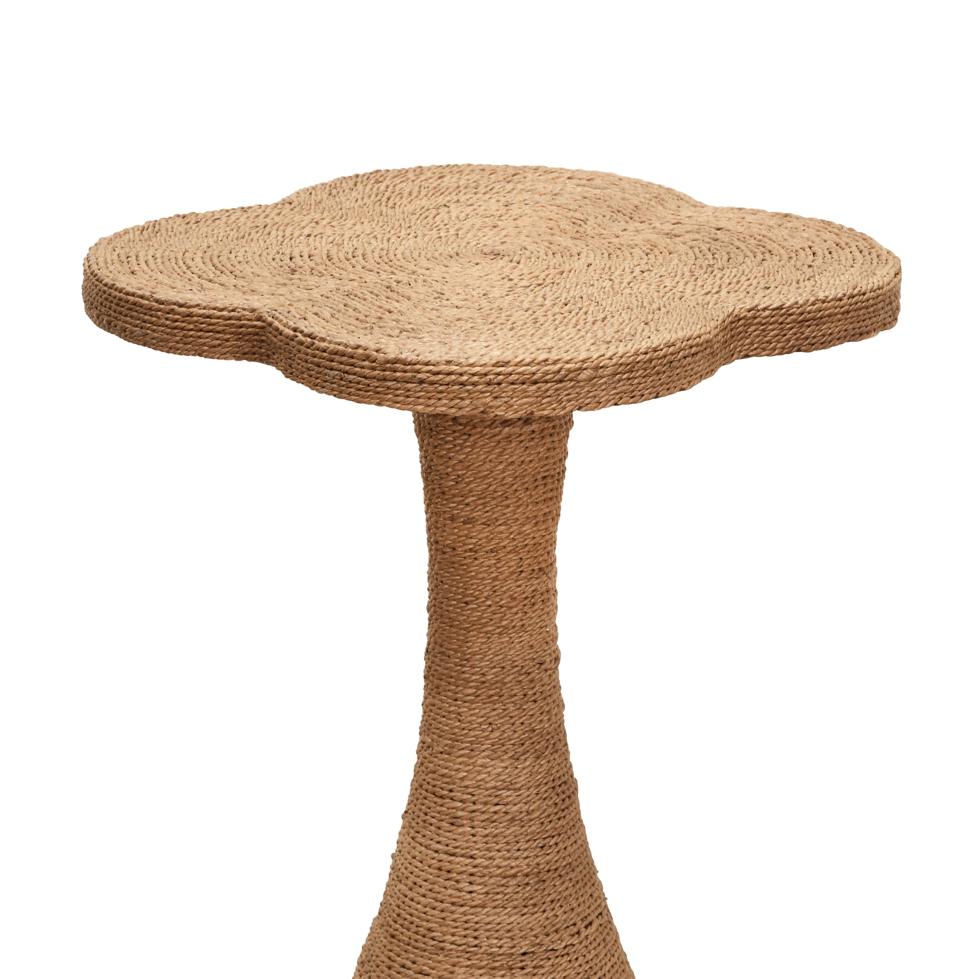 Primrose Side Table – Clover Top Wrapped Rope | Worlds Away by Worlds Away