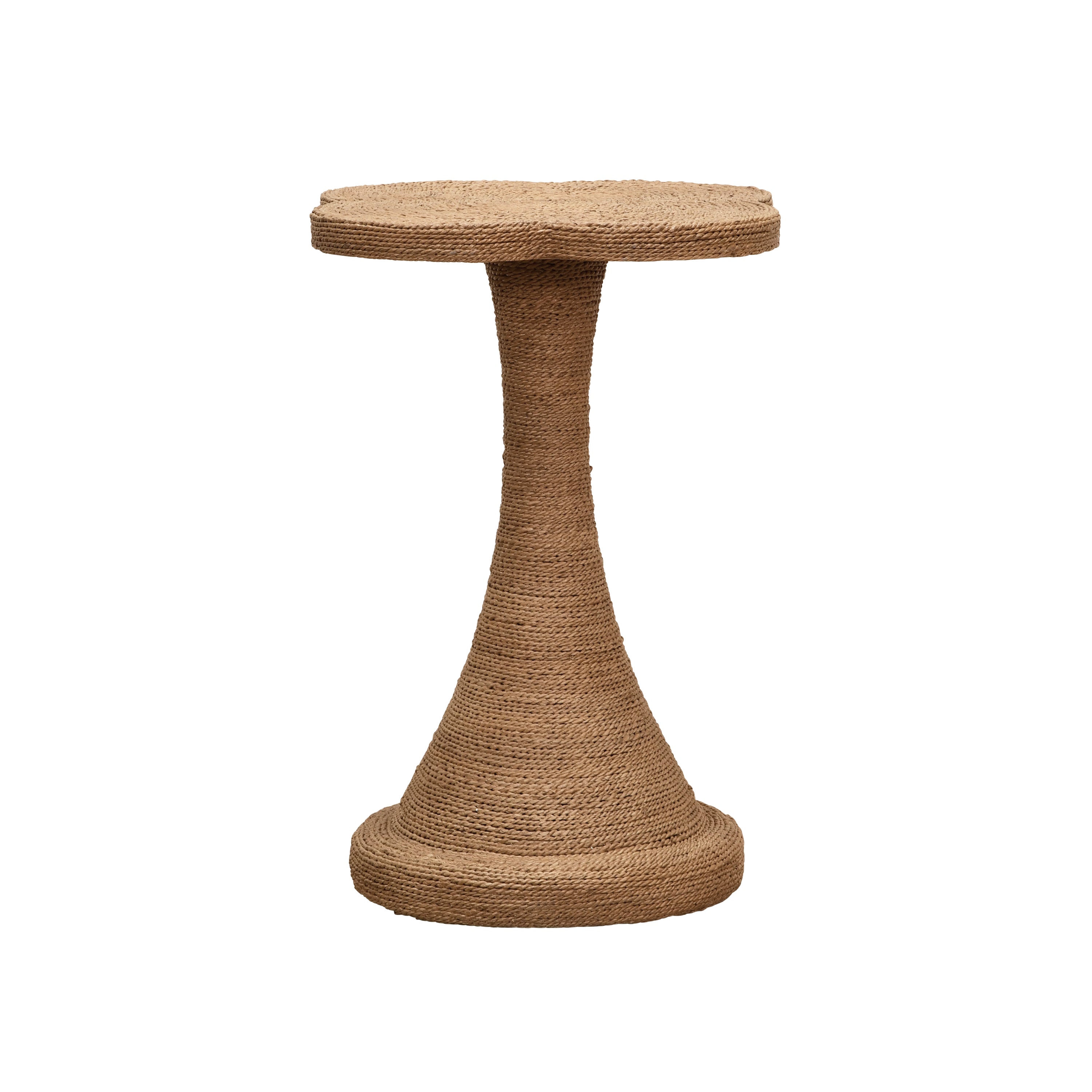 Primrose Side Table – Clover Top Wrapped Rope | Worlds Away by Worlds Away