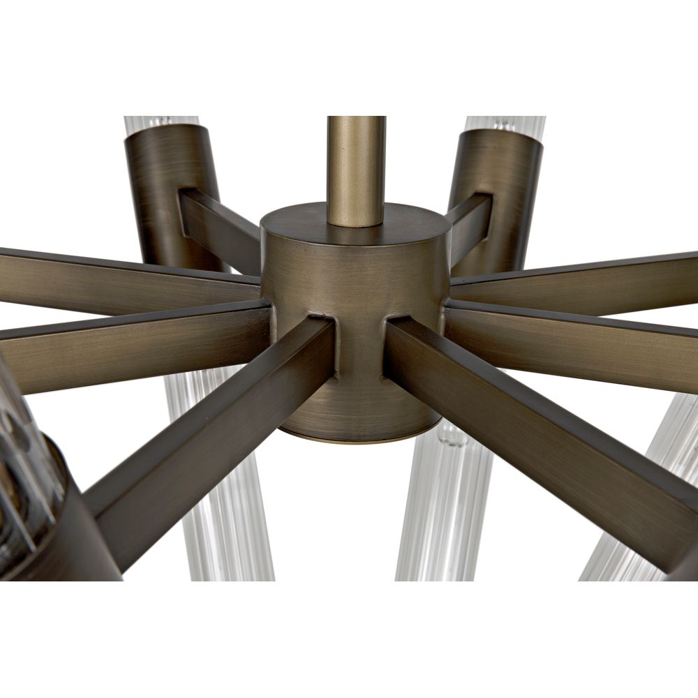 Moira Chandelier, Aged Brass Finish by NOIR