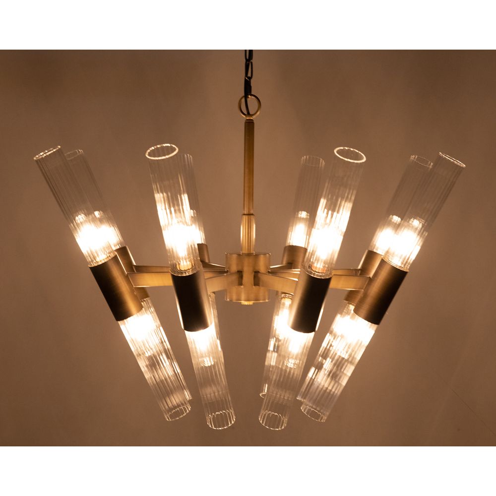 Moira Chandelier, Aged Brass Finish by NOIR