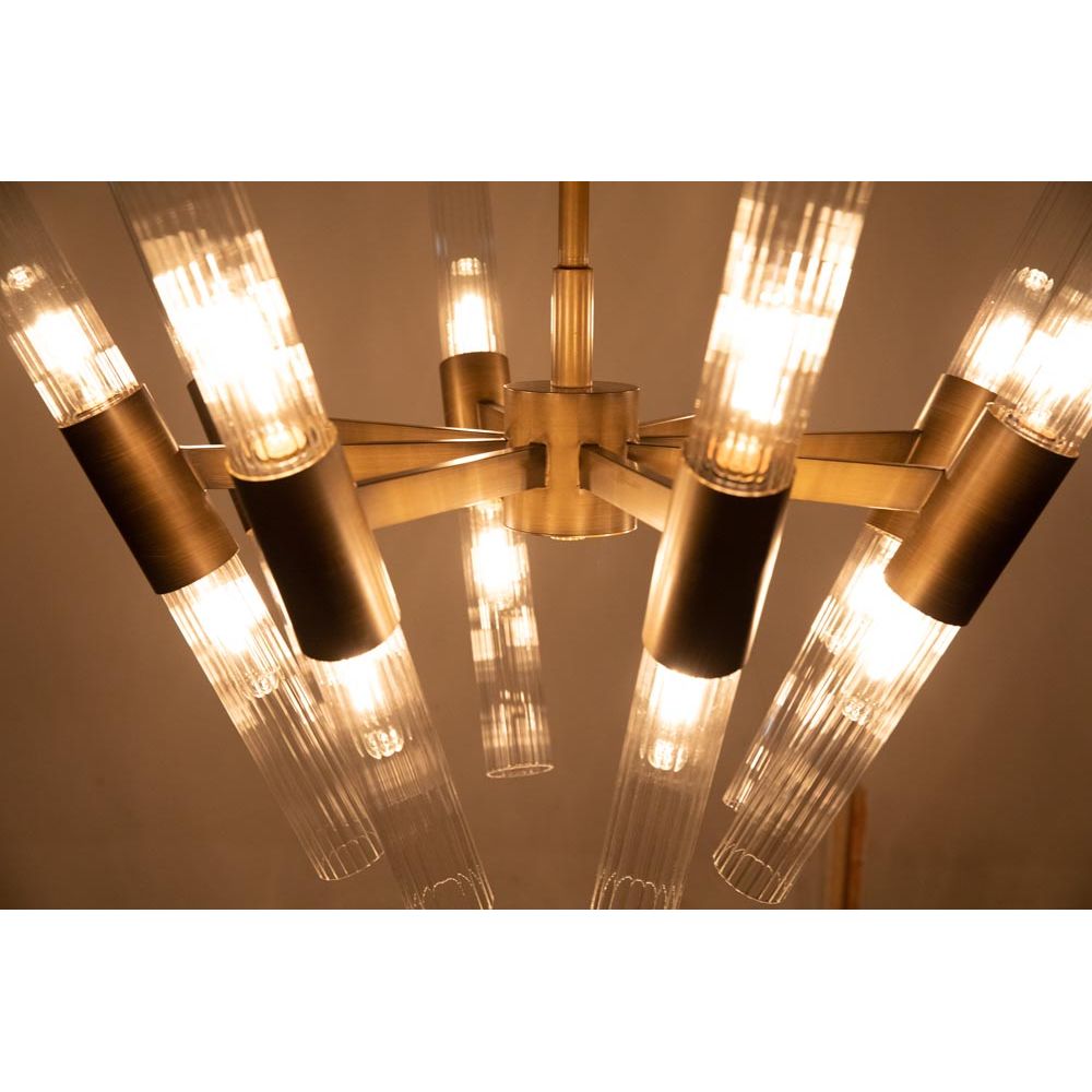 Moira Chandelier, Aged Brass Finish by NOIR