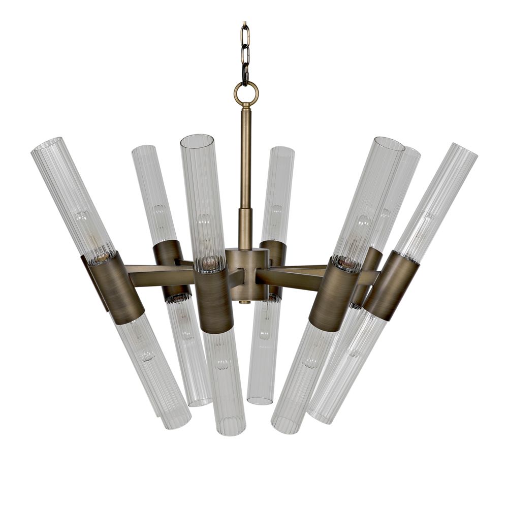 Moira Chandelier, Aged Brass Finish by NOIR