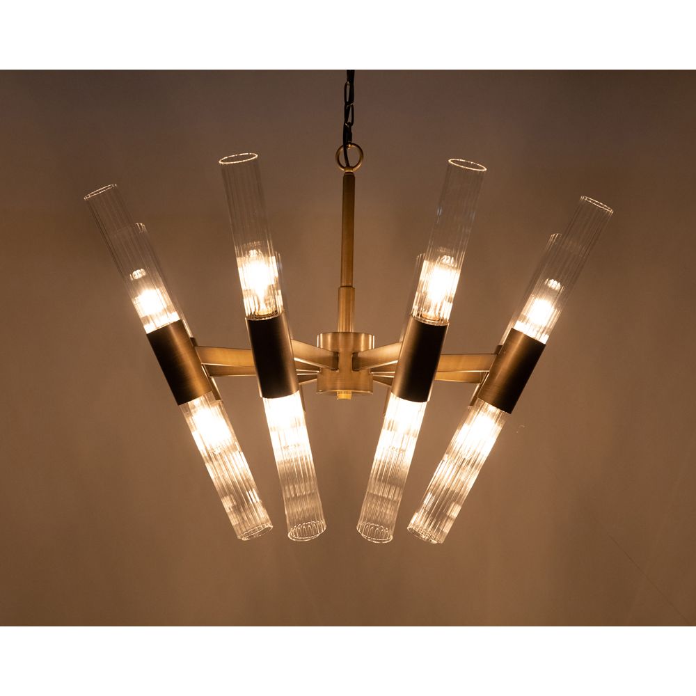 Moira Chandelier, Aged Brass Finish by NOIR