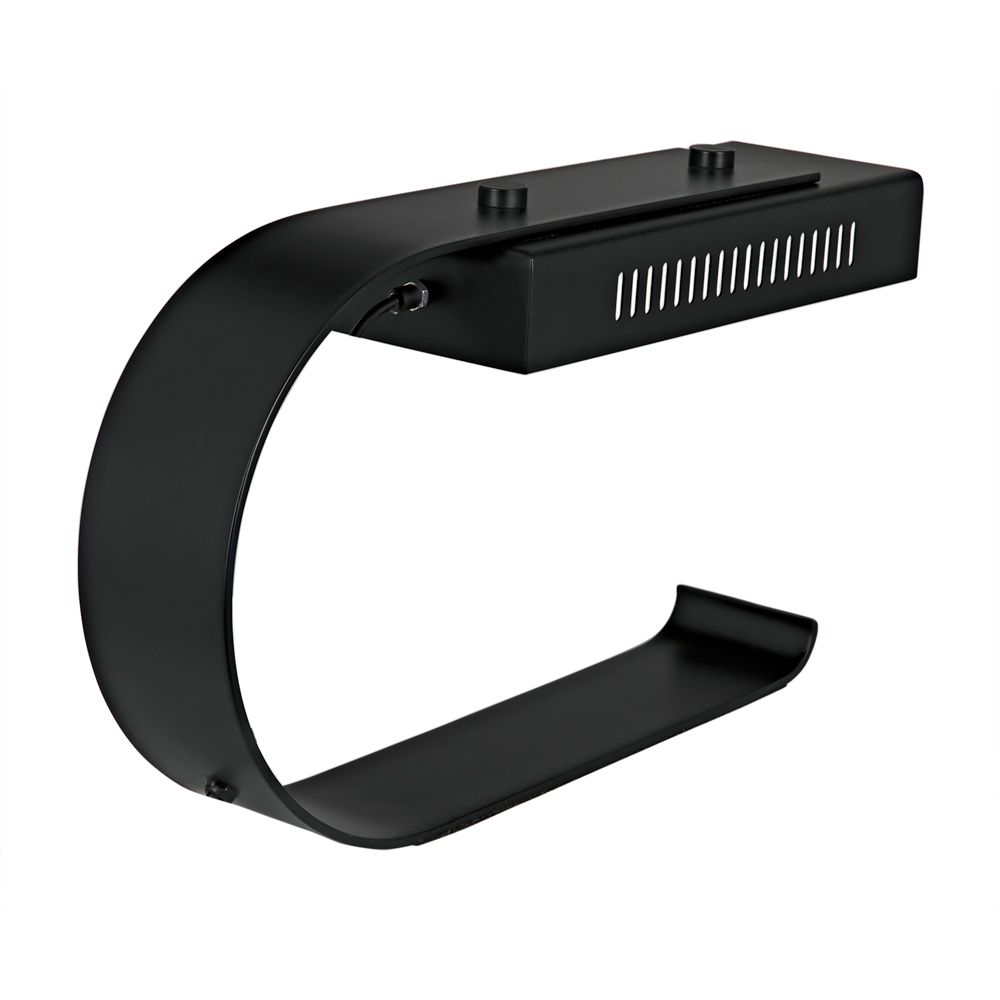 Alfred Table Lamp, Black Metal by NOIR