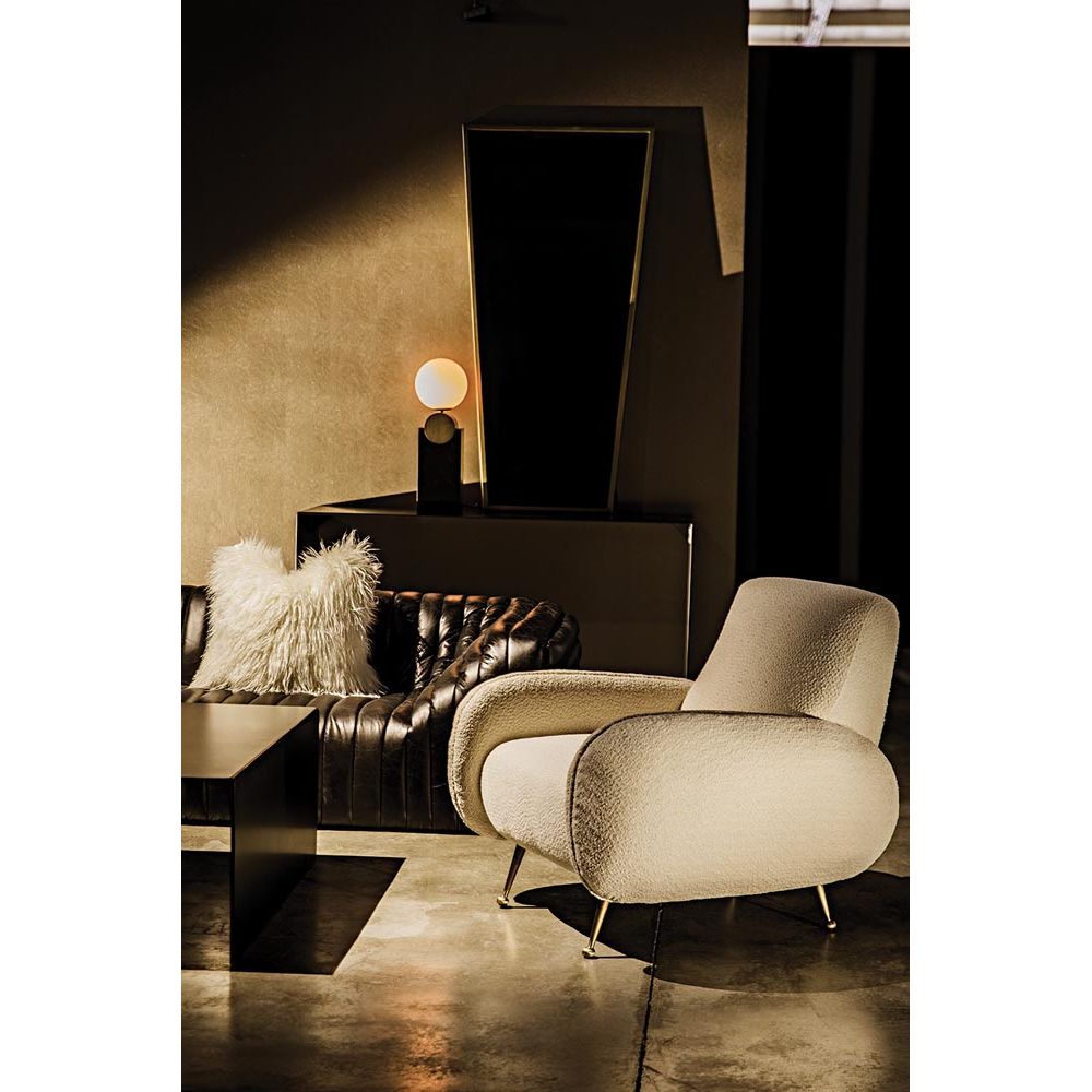 Kate Table Lamp, Black Metal with Antique Brass Accent by NOIR