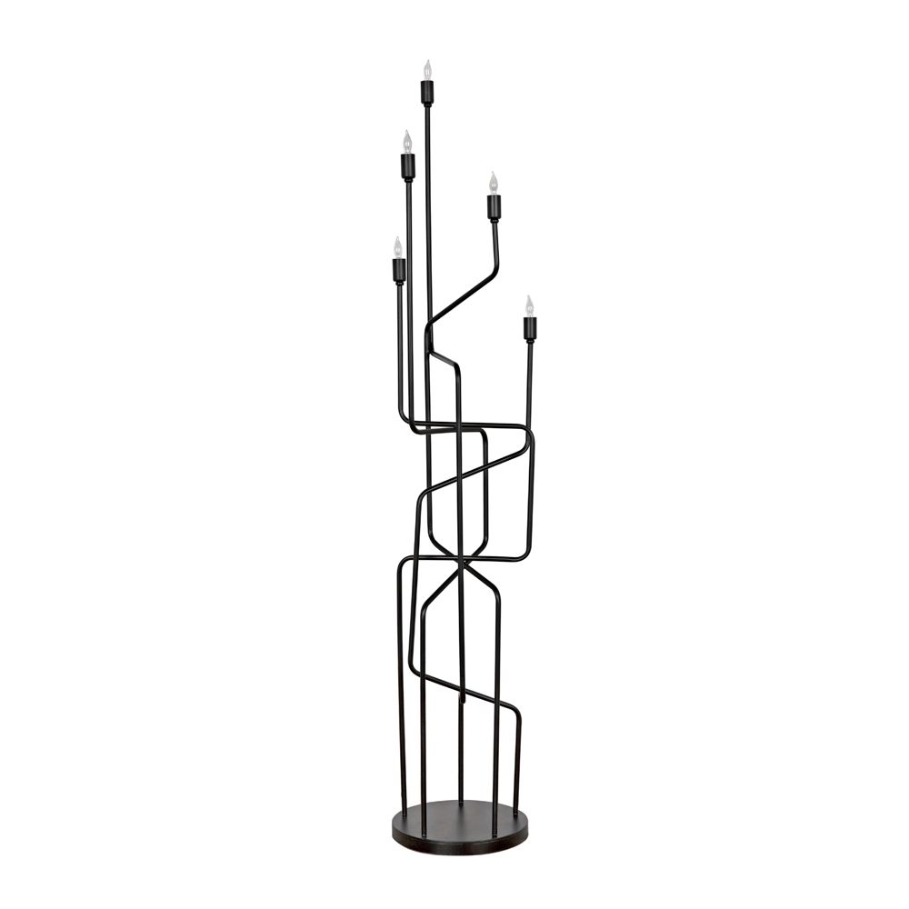 Moriarty Floor Lamp, Black Metal by NOIR