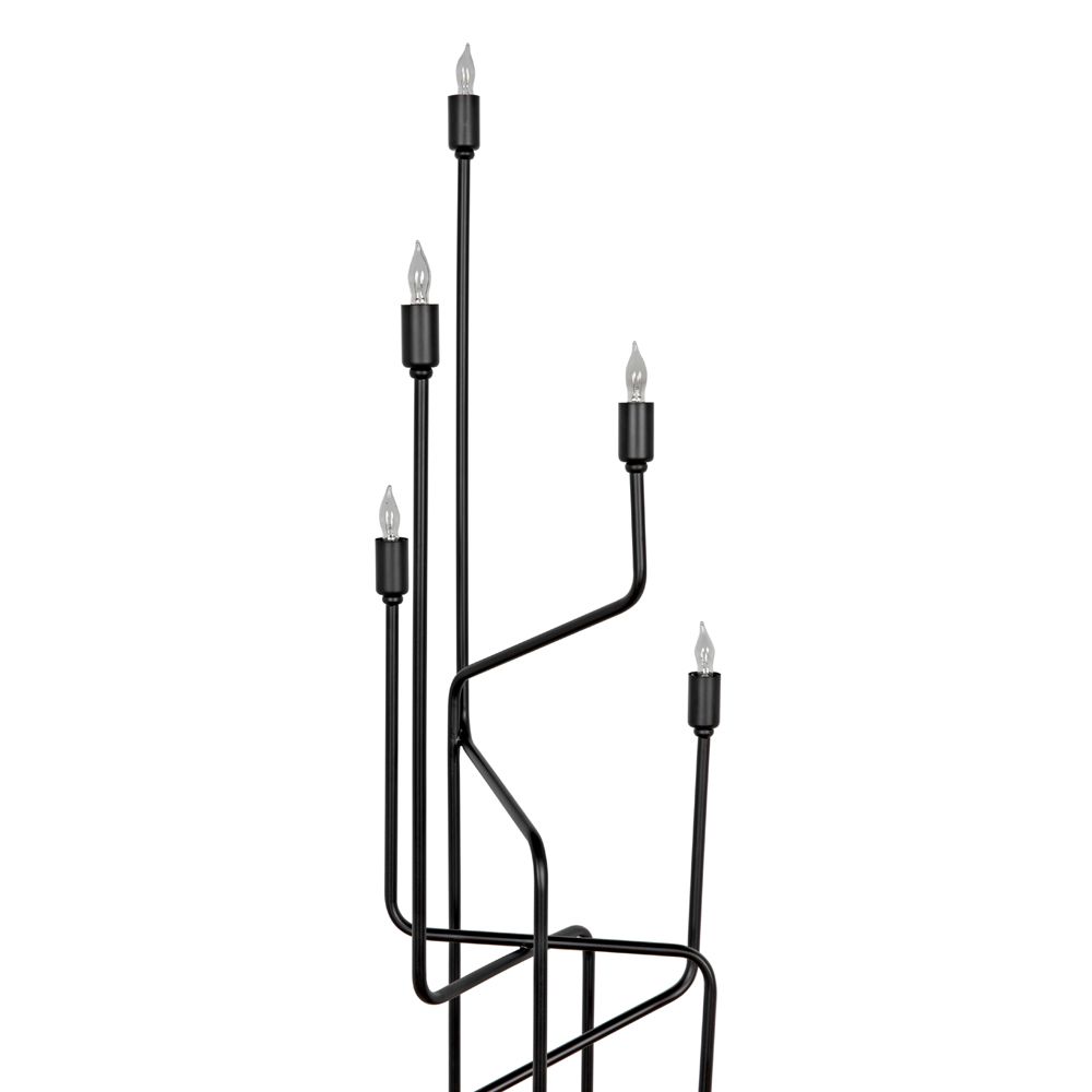 Moriarty Floor Lamp, Black Metal by NOIR