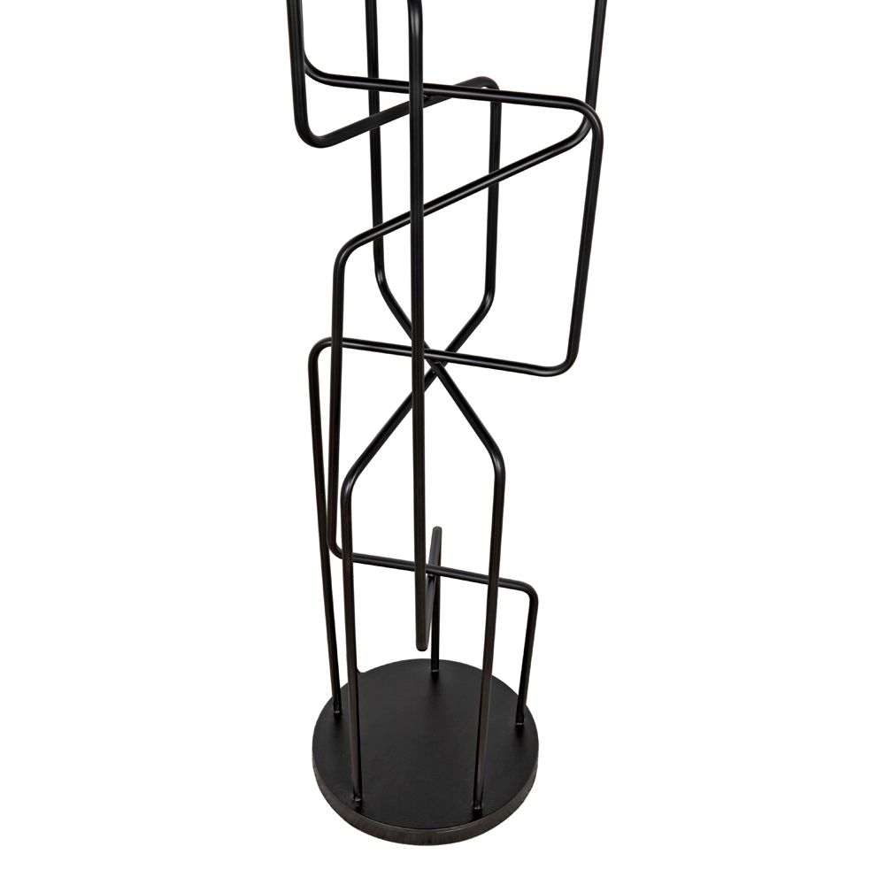 Moriarty Floor Lamp, Black Metal by NOIR