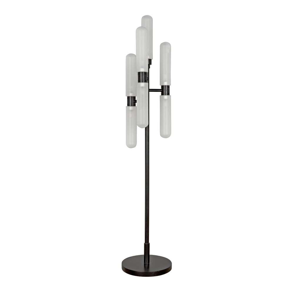 Dominique Floor Lamp, Black Metal by NOIR