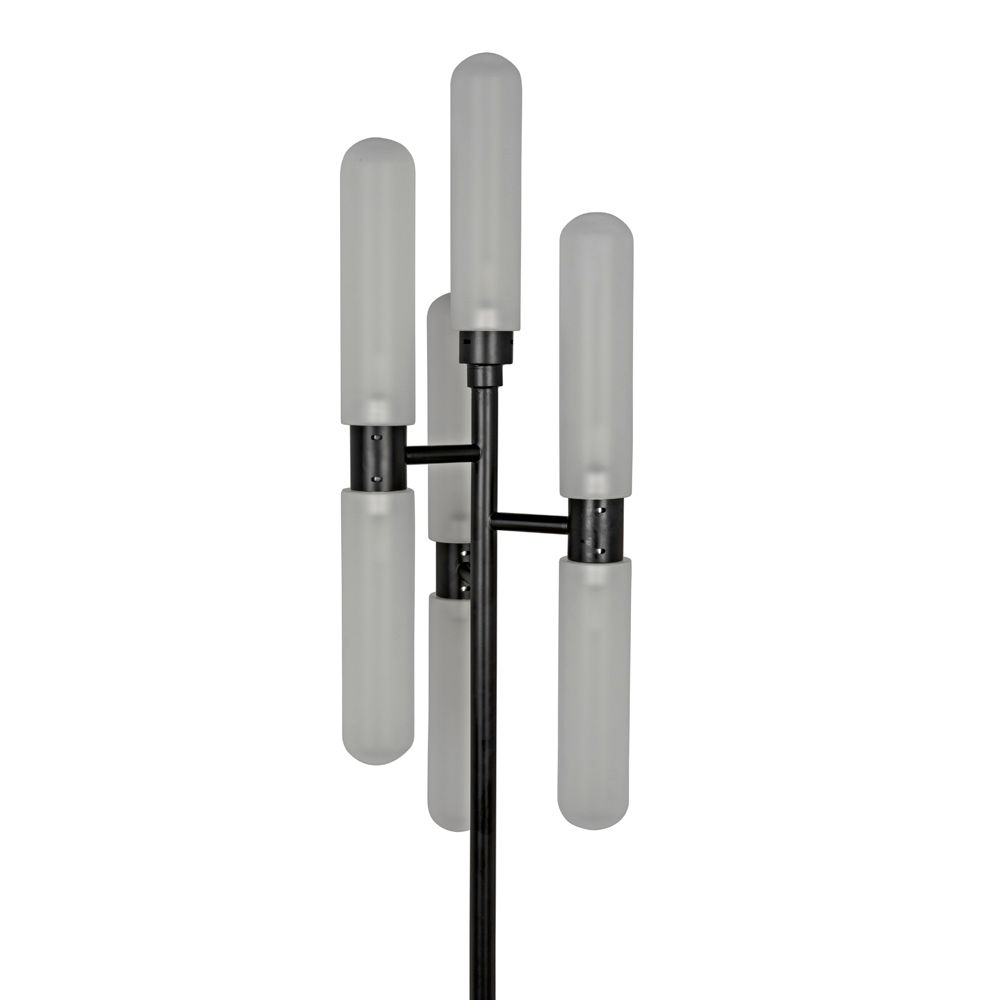 Dominique Floor Lamp, Black Metal by NOIR