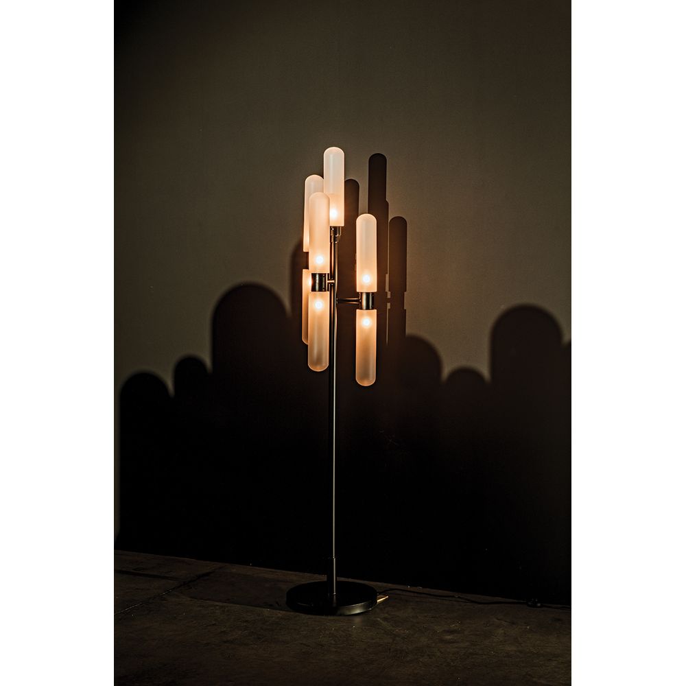 Dominique Floor Lamp, Black Metal by NOIR