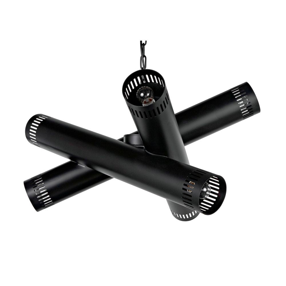 Javelin Chandelier, Black Steel by NOIR