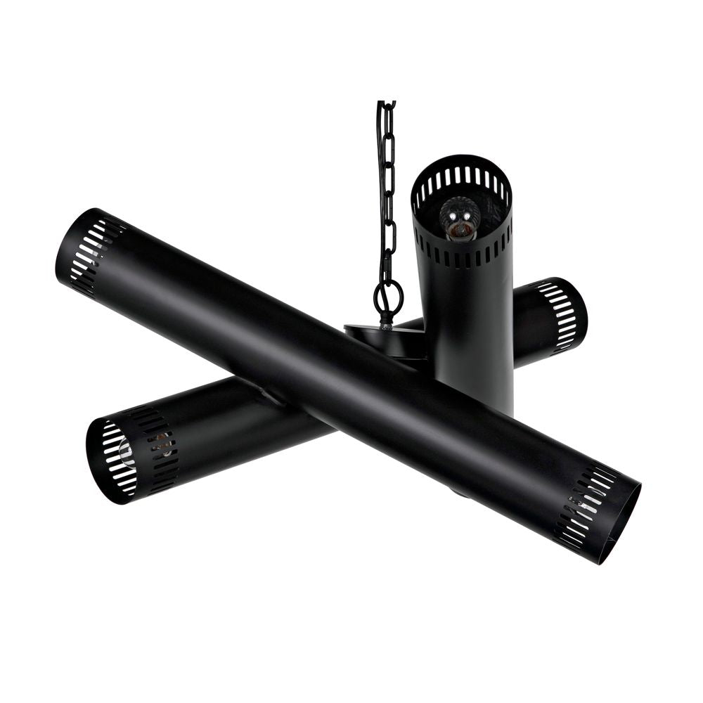 Javelin Chandelier, Black Steel by NOIR