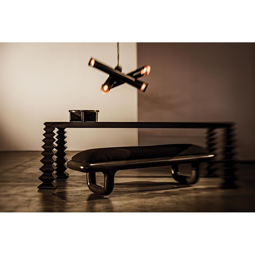 Javelin Chandelier, Black Steel by NOIR