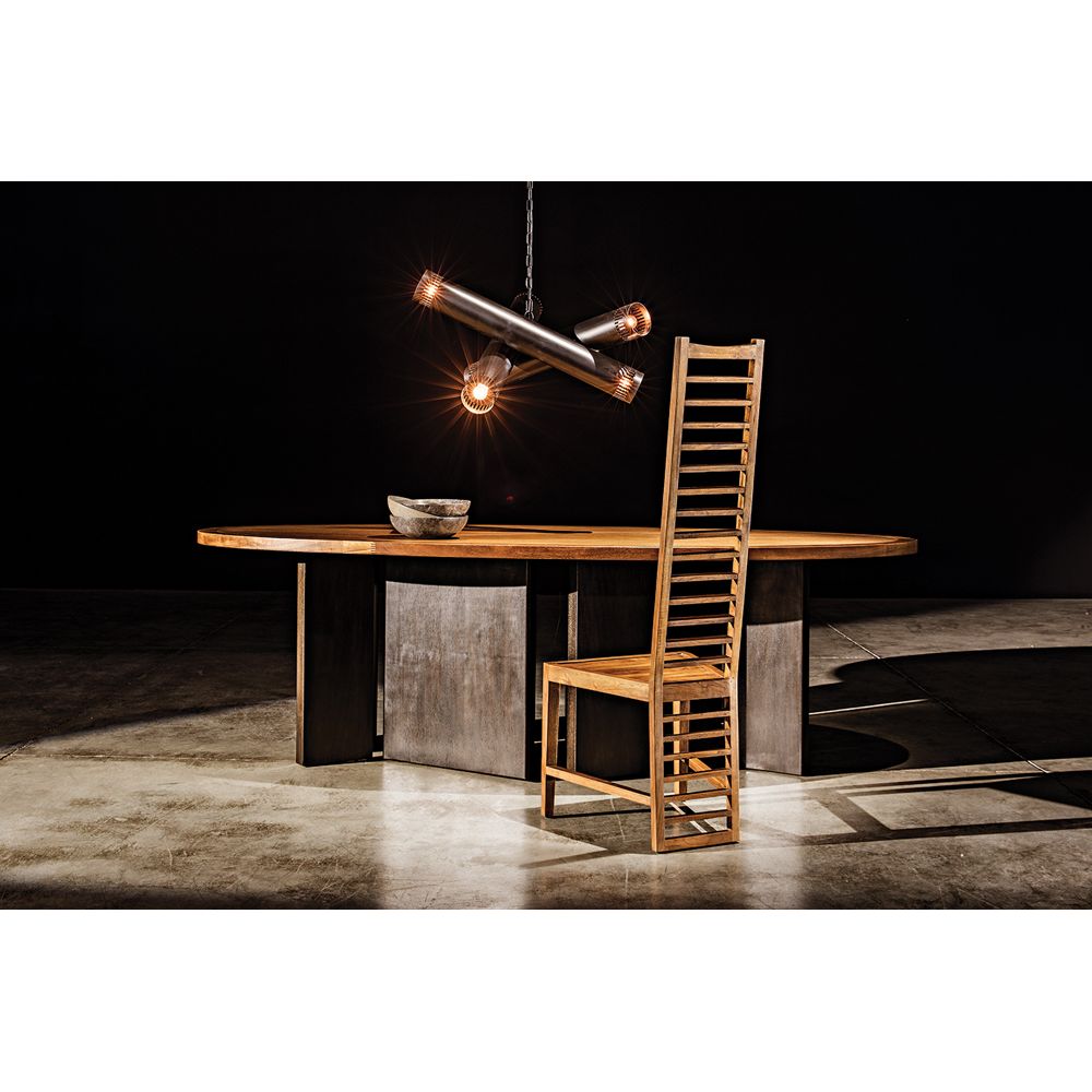 Javelin Chandelier, Black Steel by NOIR