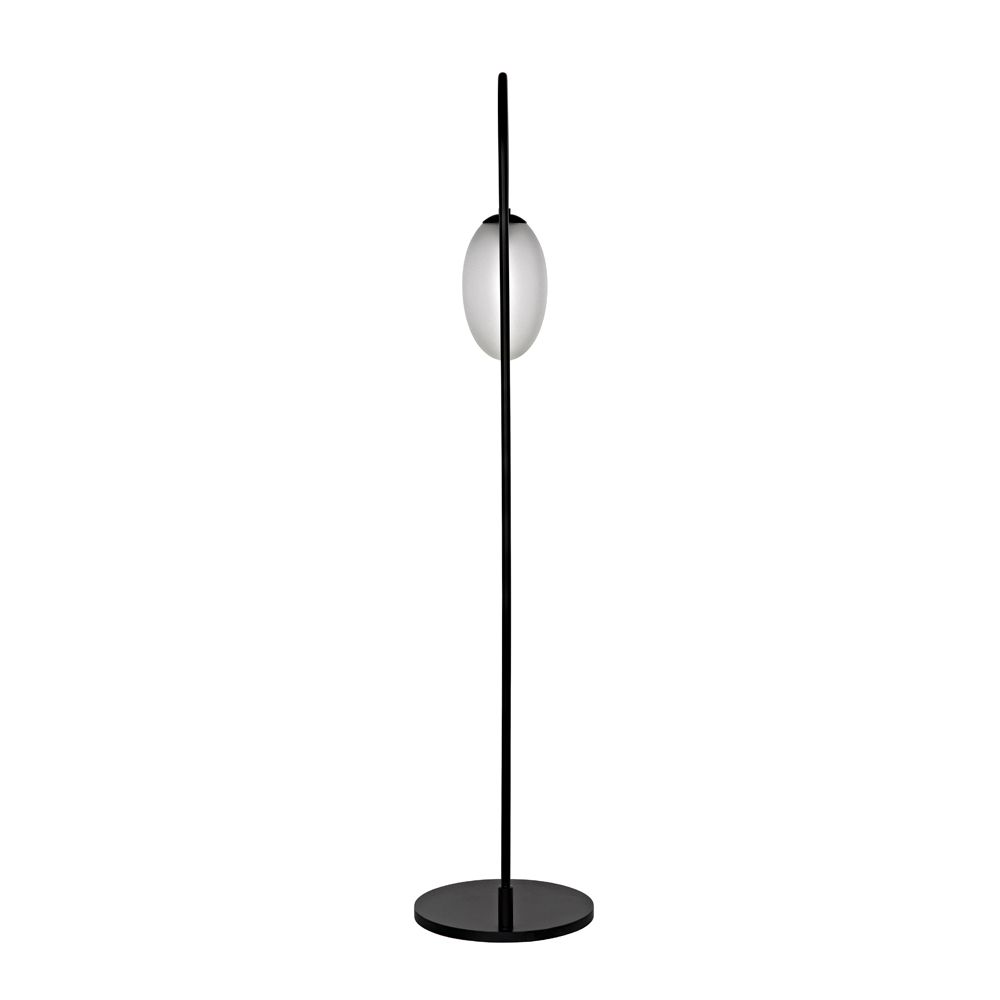 Swan Floor Lamp, Black Iron by NOIR