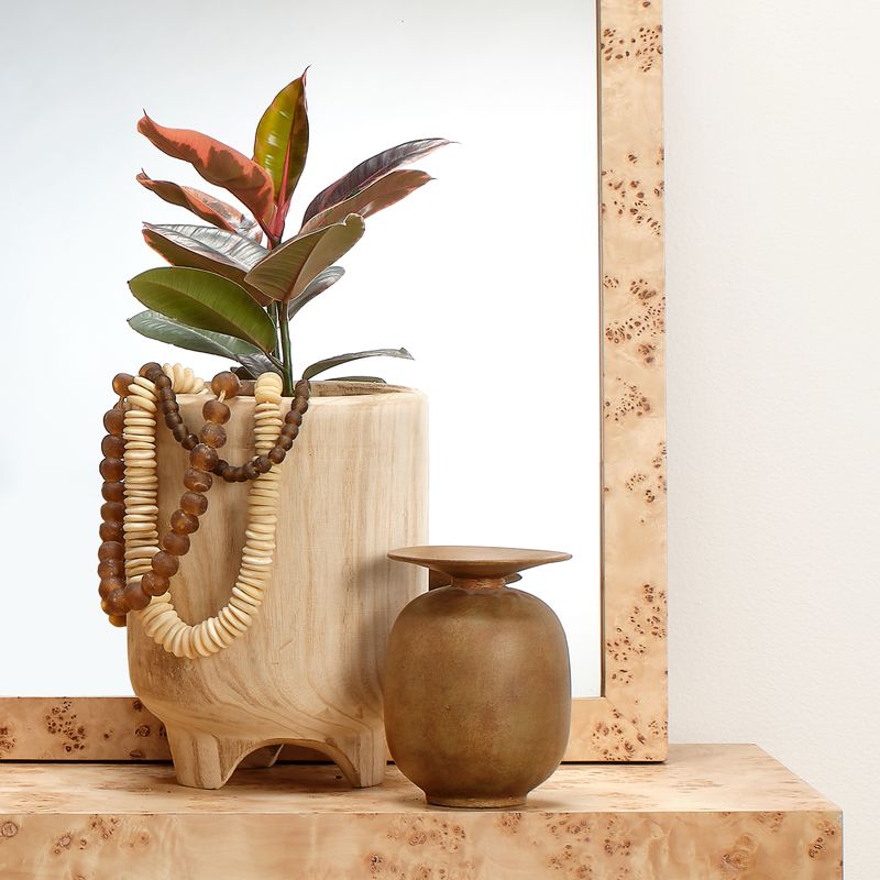 Highland Decorative Ceramic Vase, Brown by Jamie Young