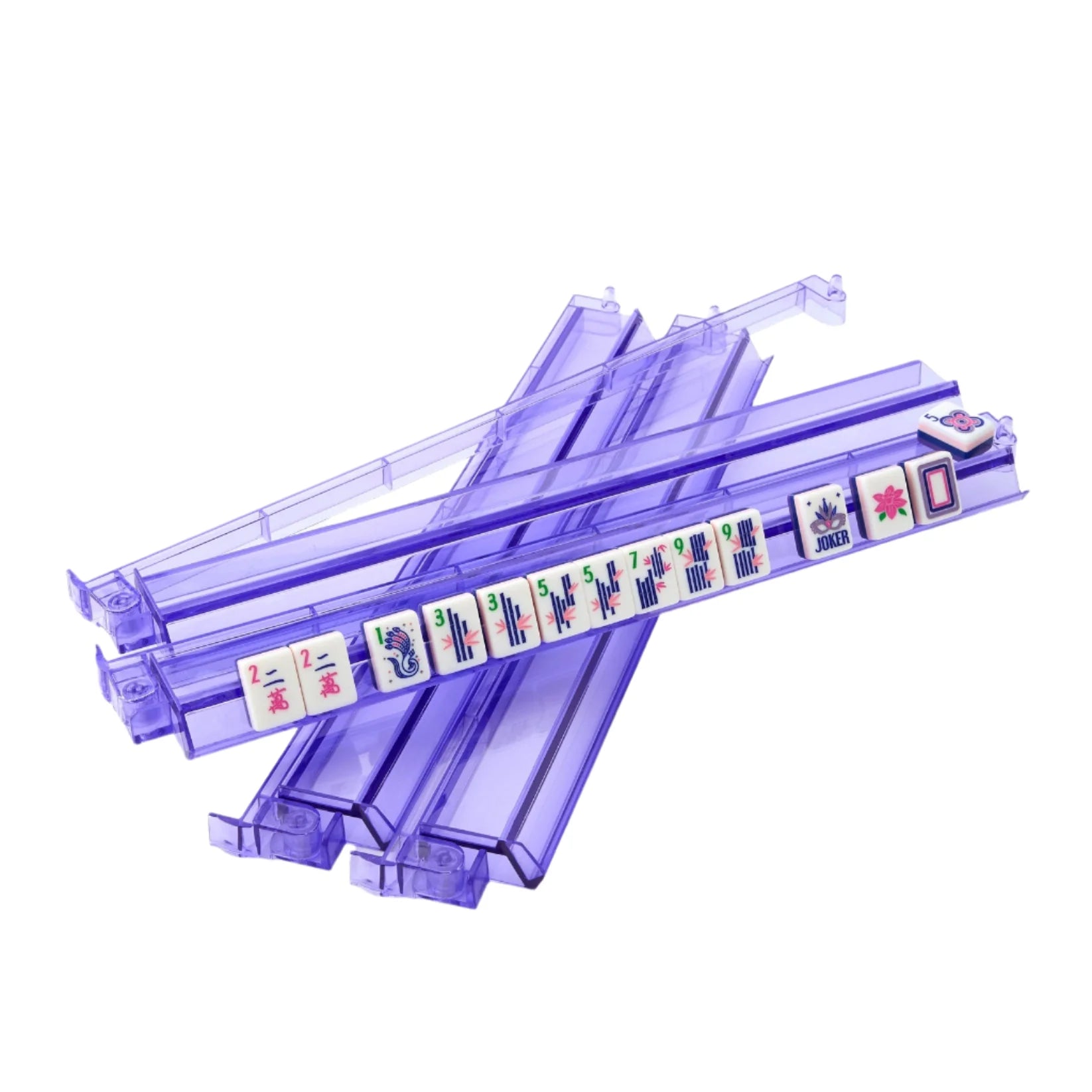 Lilac Mahjong Racks & Pushers – Set of 4 | Oh My Mahjong by Oh My Mahjong