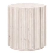 Roma Round End Table White Wash Pine by Essentials For Living
