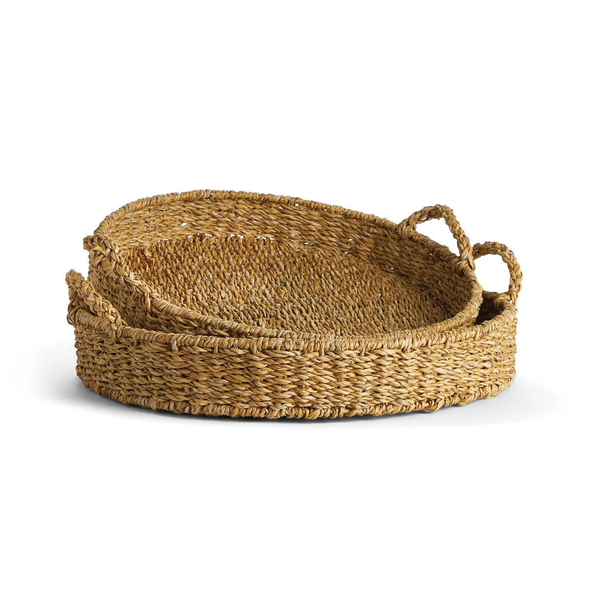SEAGRASS ROUND TRAYS, SET OF 2 by Napa Home & Garden