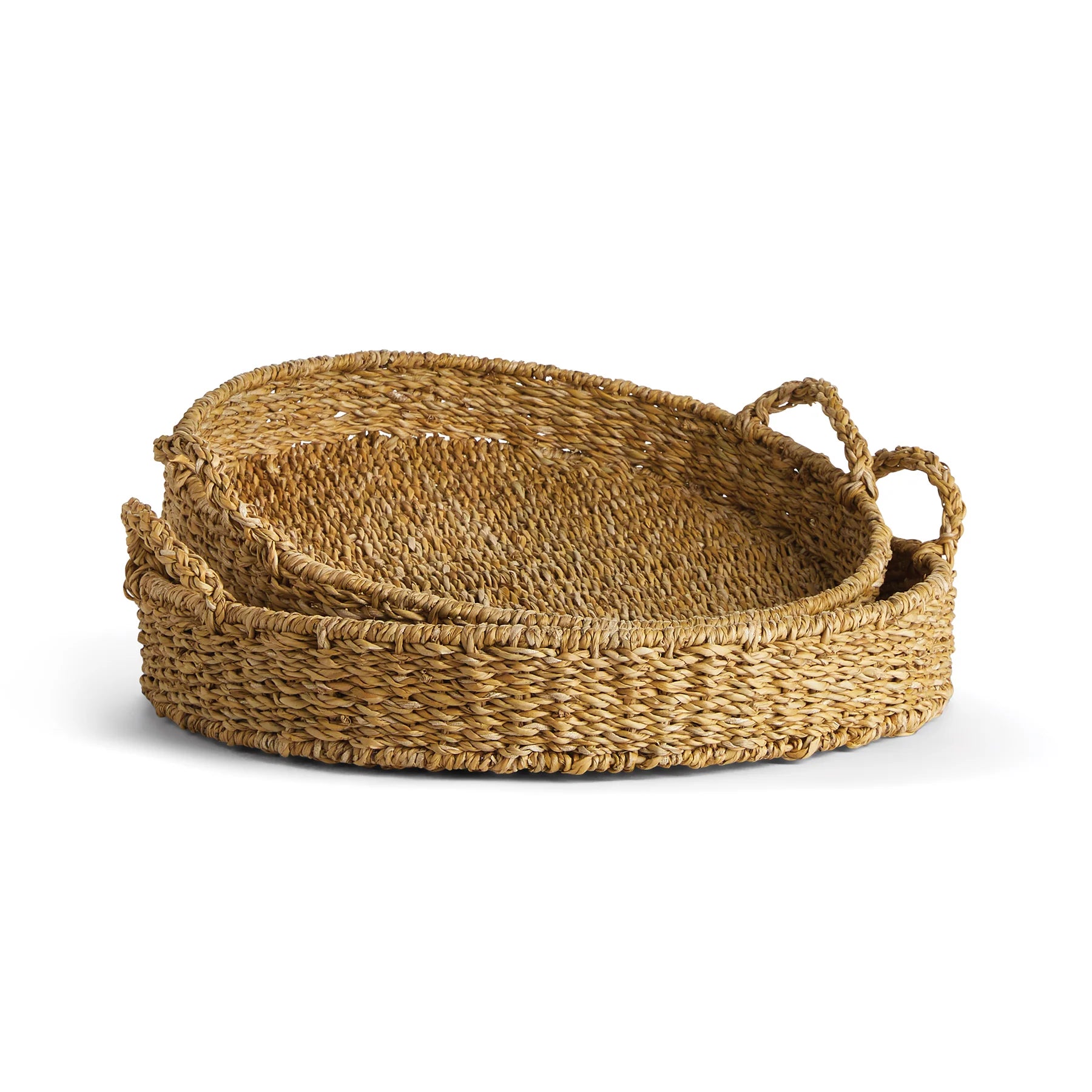 SEAGRASS ROUND TRAYS, SET OF 2 by Napa Home & Garden