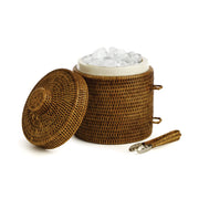 Burma Rattan Ice Box & Tongs – Warm Brown | Napa Home & Garden