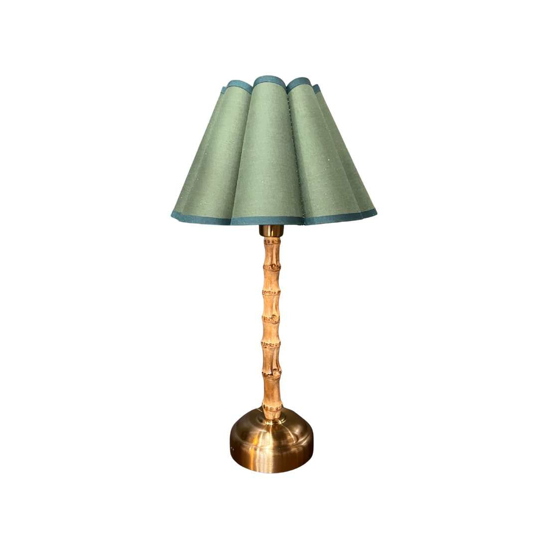 The Palma Rechargeable Bamboo Touch Lamp Fabric by Ivory & Olive
