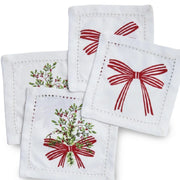 Winter Berries Cotton Coaster, Set of 4 | tag