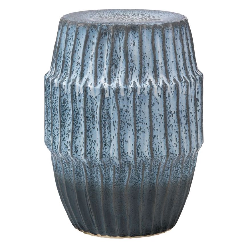 Algae Ceramic Indoor/Outdoor Side Table Blue by Jamie Young