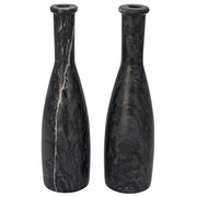 Moris Decorative Candle Holder, Set of 2, Black by NOIR